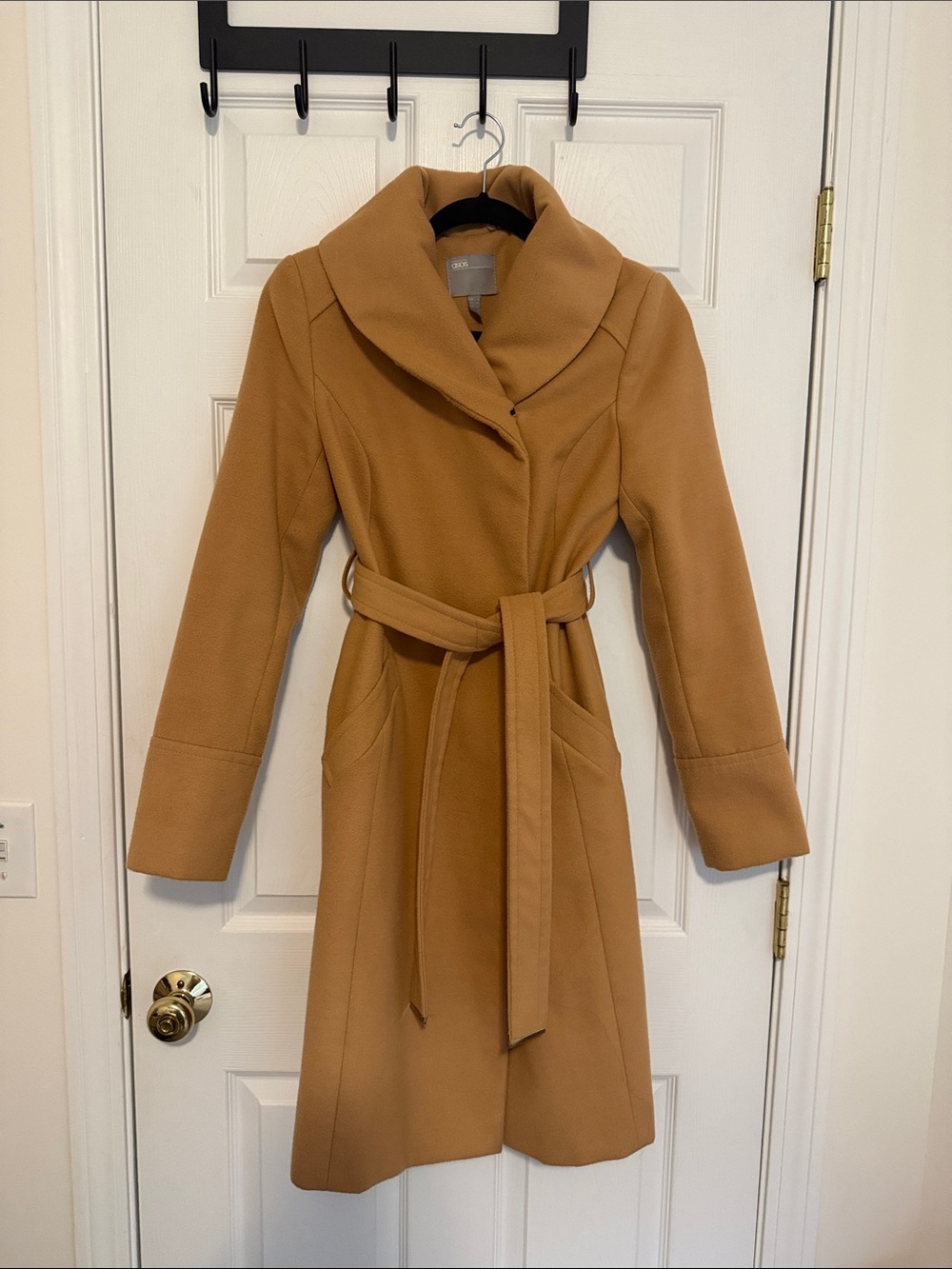 ASOS Camel Belted Shawl Collar Trench Coat